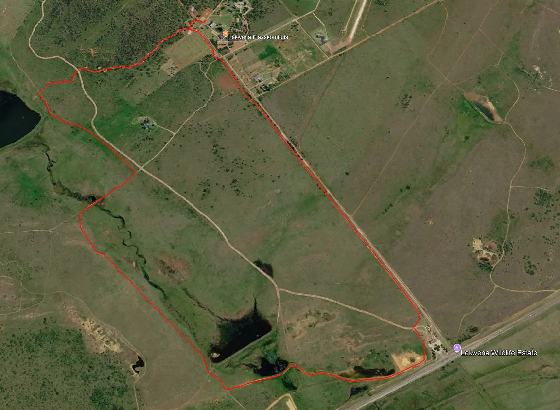 Map of the 5 kilometre Lekwena fun run route